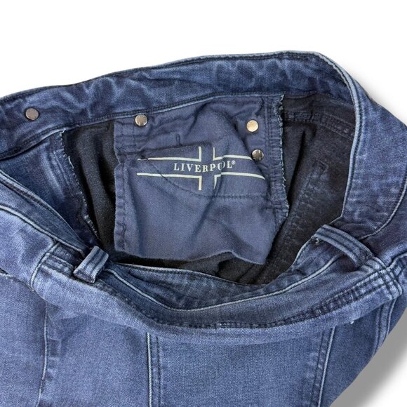 Liverpool Jeans Womens Size 8 Abby Ankle Skinny Fit Mid-Rise Stone Wash Denim - Picture 10 of 13